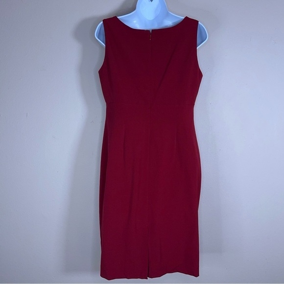 SIZE 8 JONES NEW YORK RED EVENT DRESS SHORT SLEEVE COCKTAIL WEDDING DATE NIGHT - Picture 5 of 11